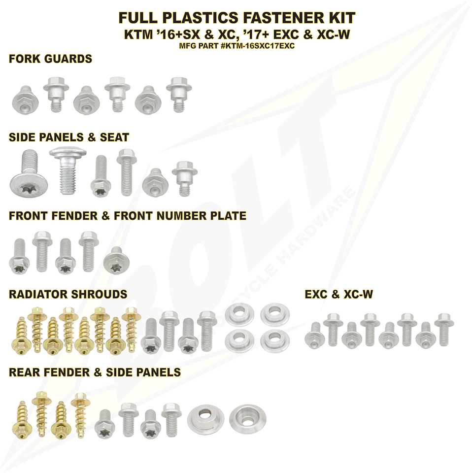 Body Work Fastener Kit - KTM
