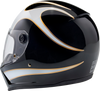 Lane Splitter Helmet - Gloss Black/White Flames - Small - Lutzka's Garage