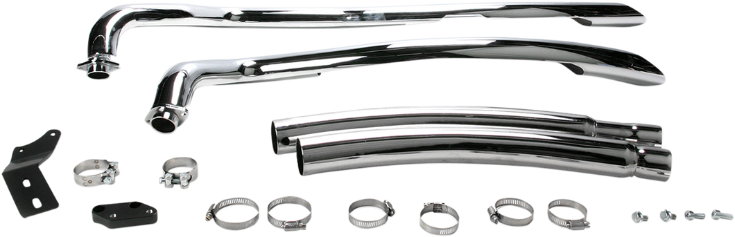 Speedster Swept Exhaust - Chrome - Vulcan 900 - Lutzka's Garage