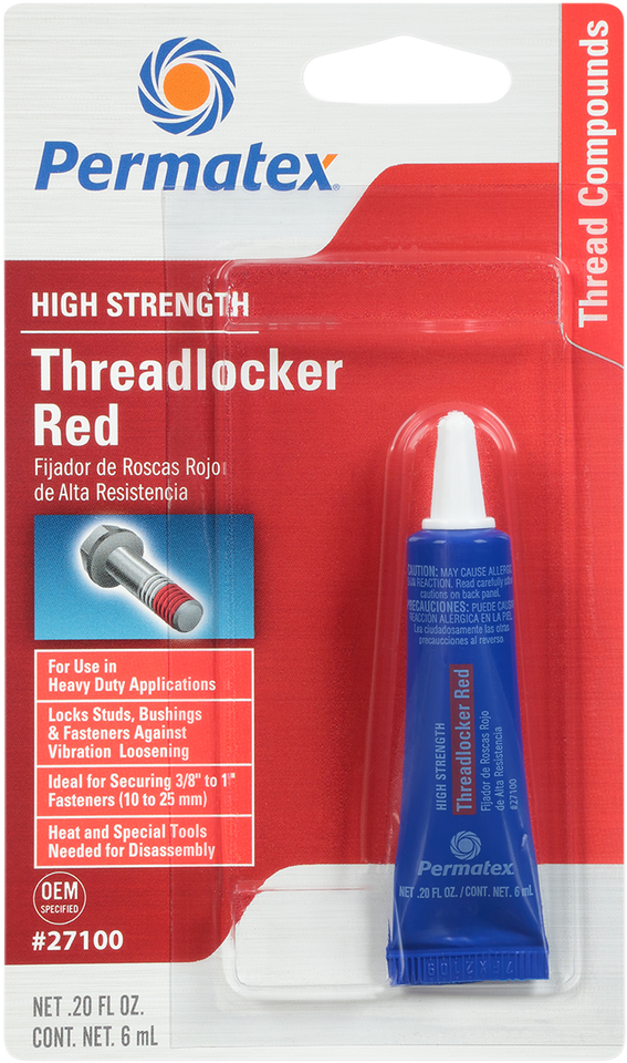 271 Threadlocker - Red - 0.2 U.S. fl oz. - Lutzka's Garage