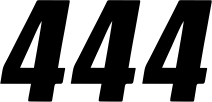 SX Plate Number - #4 - Black - 4" - Lutzka's Garage