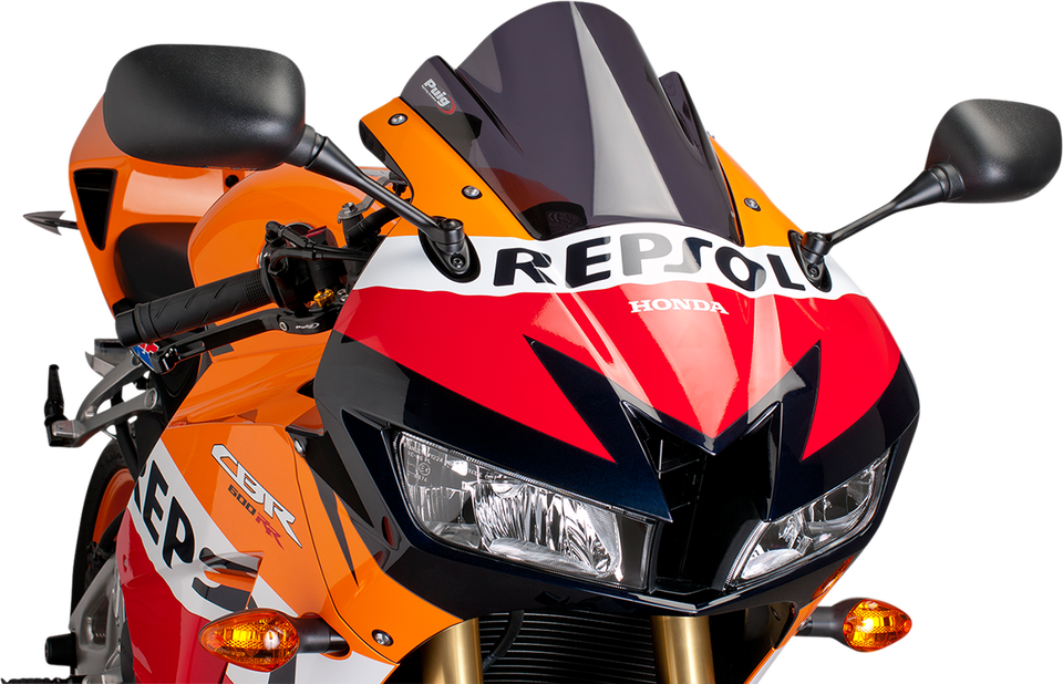Race Windscreen - 9-1/2" - Dark Smoke - CBR600RR - Lutzka's Garage