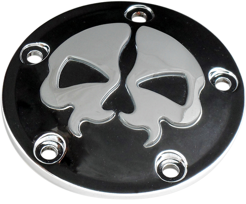 Points Cover - Black - Chrome Skull - Lutzka's Garage