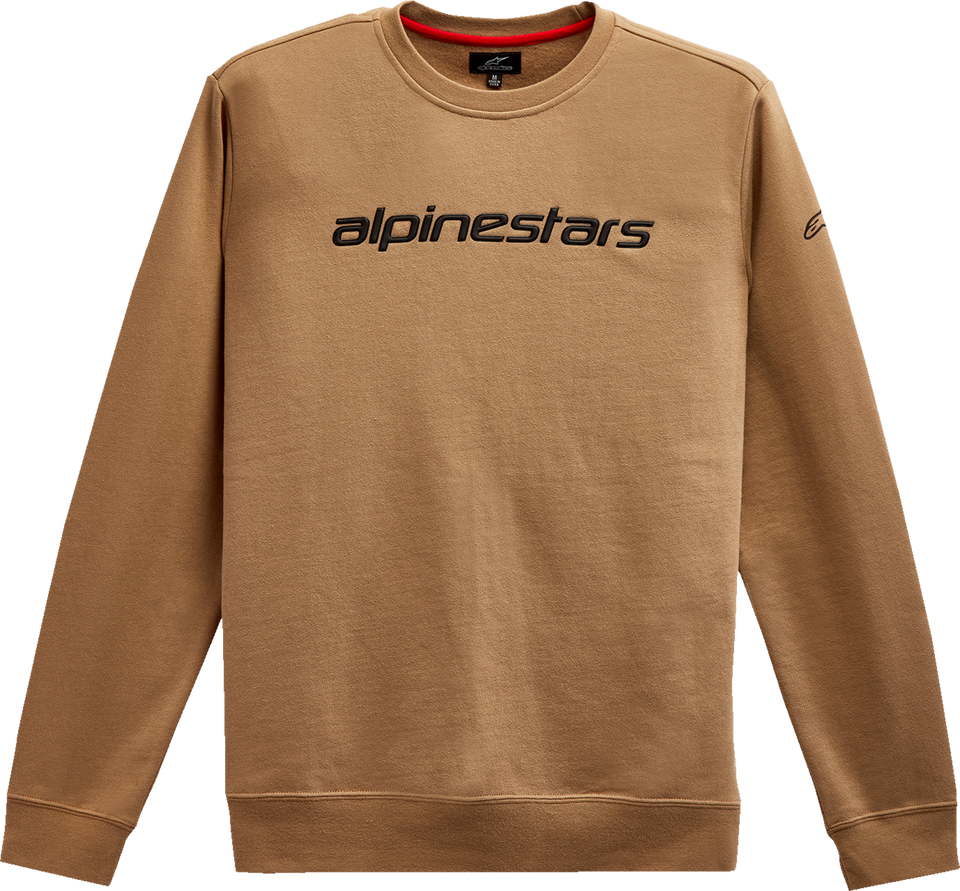 Linear Crew Fleece - Sand/Black - Medium - Lutzka's Garage