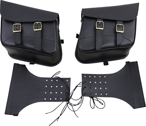 Brass Monkey Saddlebags - Slant - Brass - Small - Lutzka's Garage