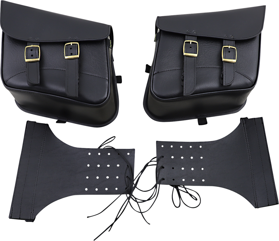 Brass Monkey Saddlebags - Slant - Brass - Small - Lutzka's Garage