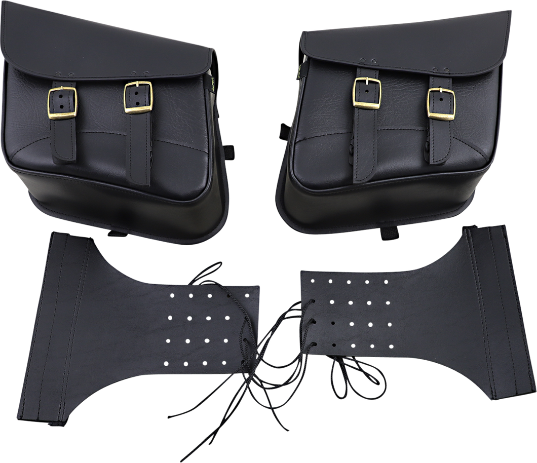 Brass Monkey Saddlebags - Slant - Brass - Small - Lutzka's Garage