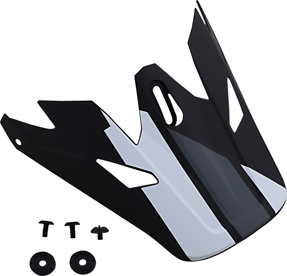 Rise Visor - Evac - Matte Black/White/Gray - Lutzka's Garage