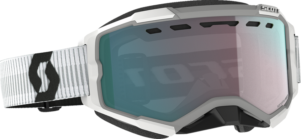 Fury Snow Goggles - White - Enhancer Aqua Chrome - Lutzka's Garage