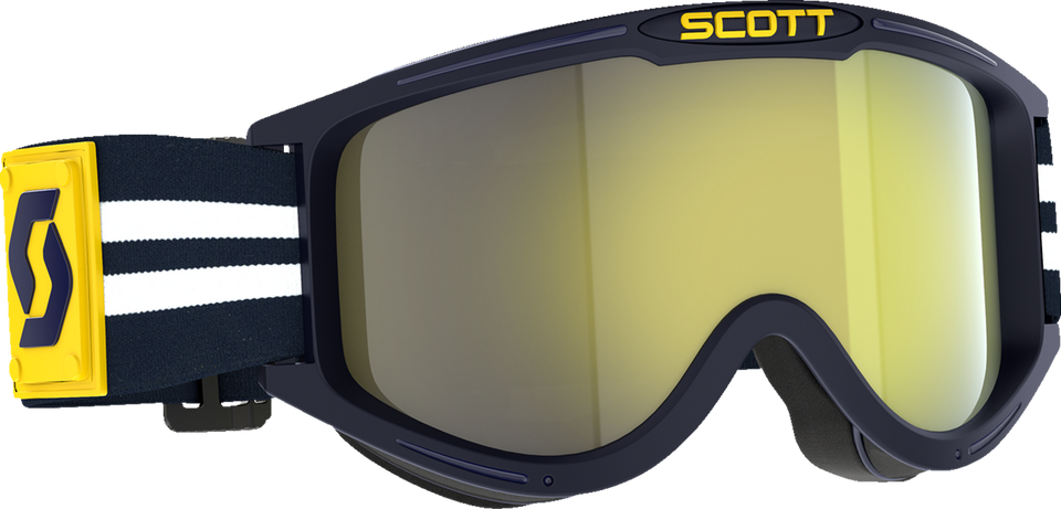 89X Era Goggles - Blue/White - Yellow Chrome - Lutzka's Garage