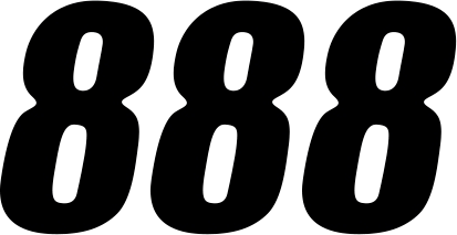 SX Plate Number - #8 - Black - 4" - Lutzka's Garage