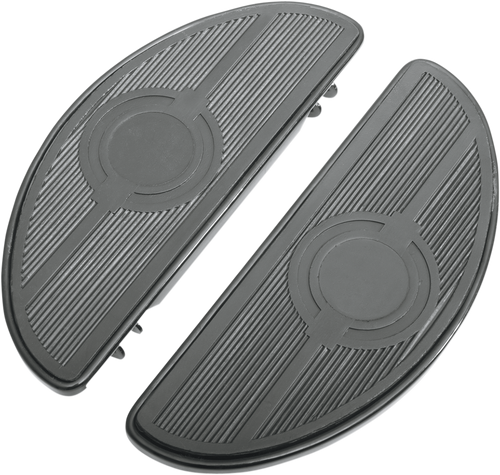 Half-Moon Floorboard - w/o Vibration Inserts - Black - FL - Lutzka's Garage