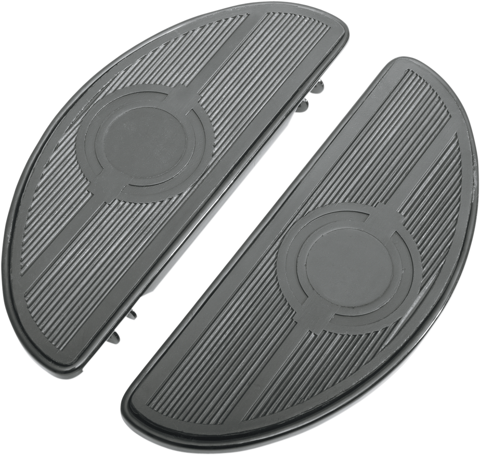 Half-Moon Floorboard - w/o Vibration Inserts - Black - FL - Lutzka's Garage