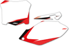Graphic Number Plates - White/Red - CRF250R - Lutzka's Garage