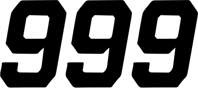 Race Number Plate - #9 - Black - 4" - Lutzka's Garage