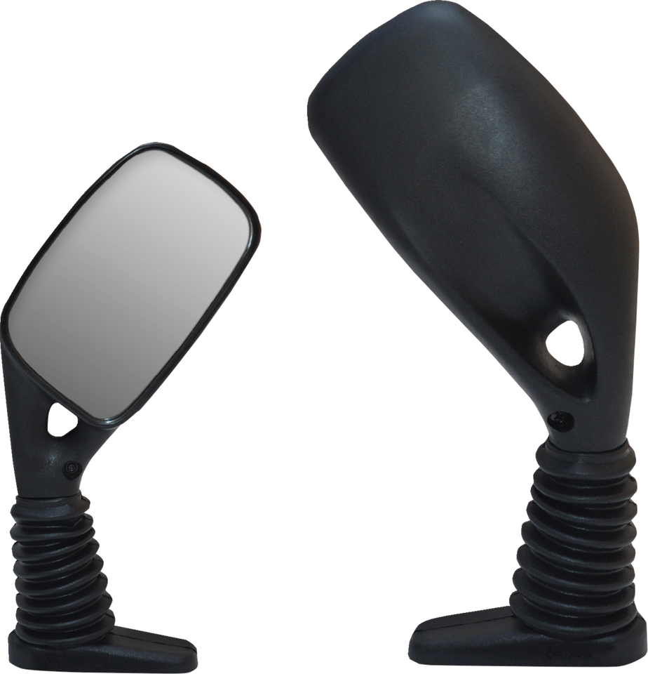 Mirrors - Snowmobile - Side View - Rectangular - Black - Lutzka's Garage