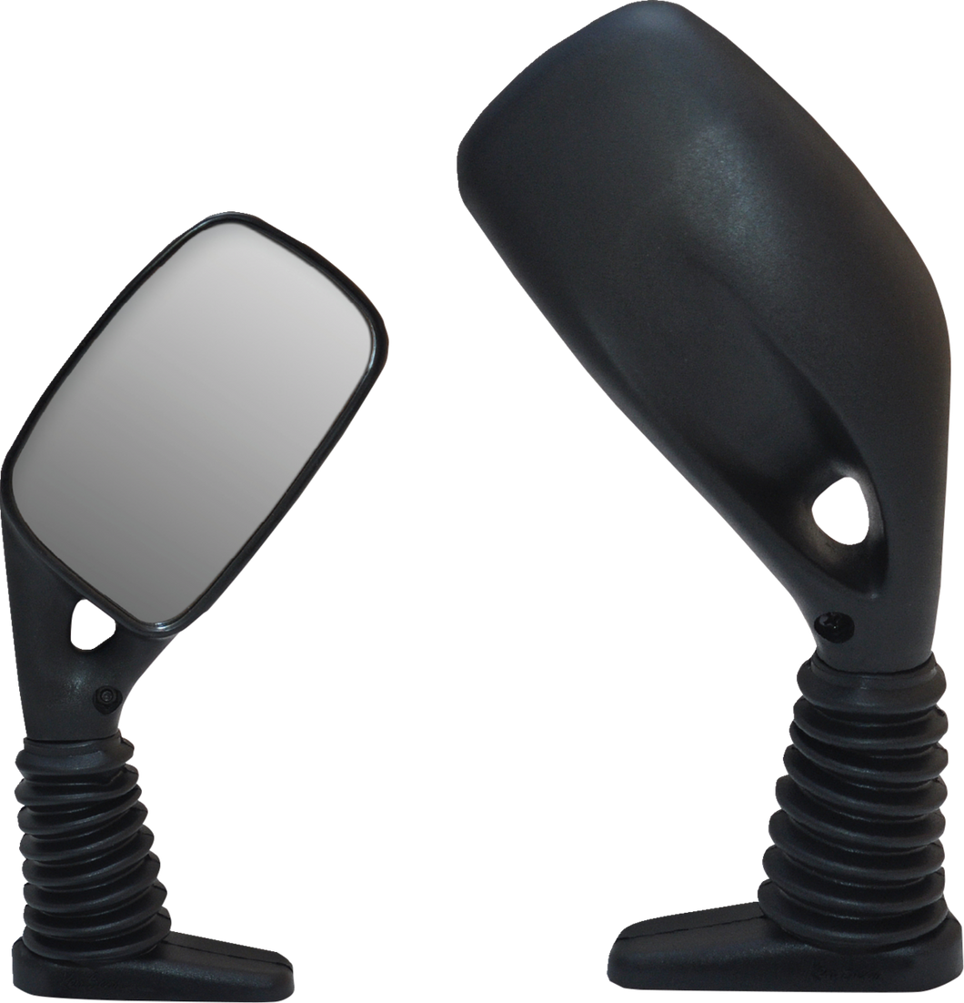 Mirrors - Snowmobile - Side View - Rectangular - Black - Lutzka's Garage