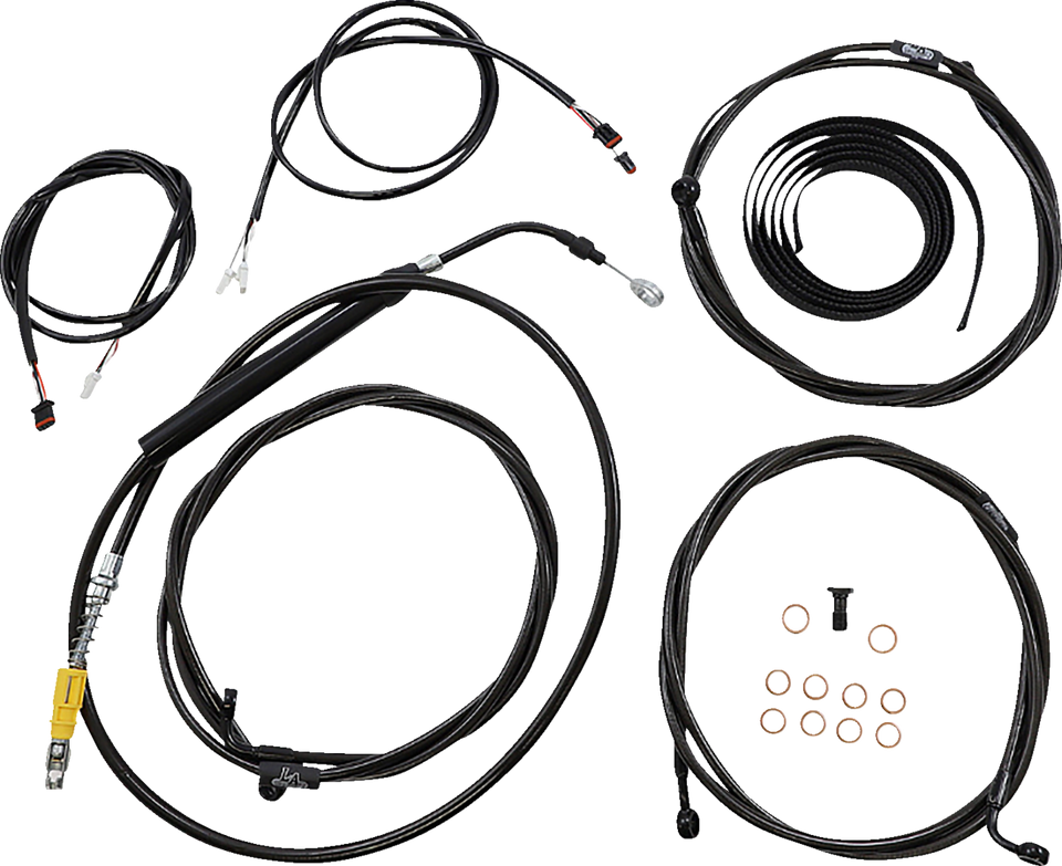 Cable Kit - Stock Handlebars - ABS - Midnight - Lutzka's Garage