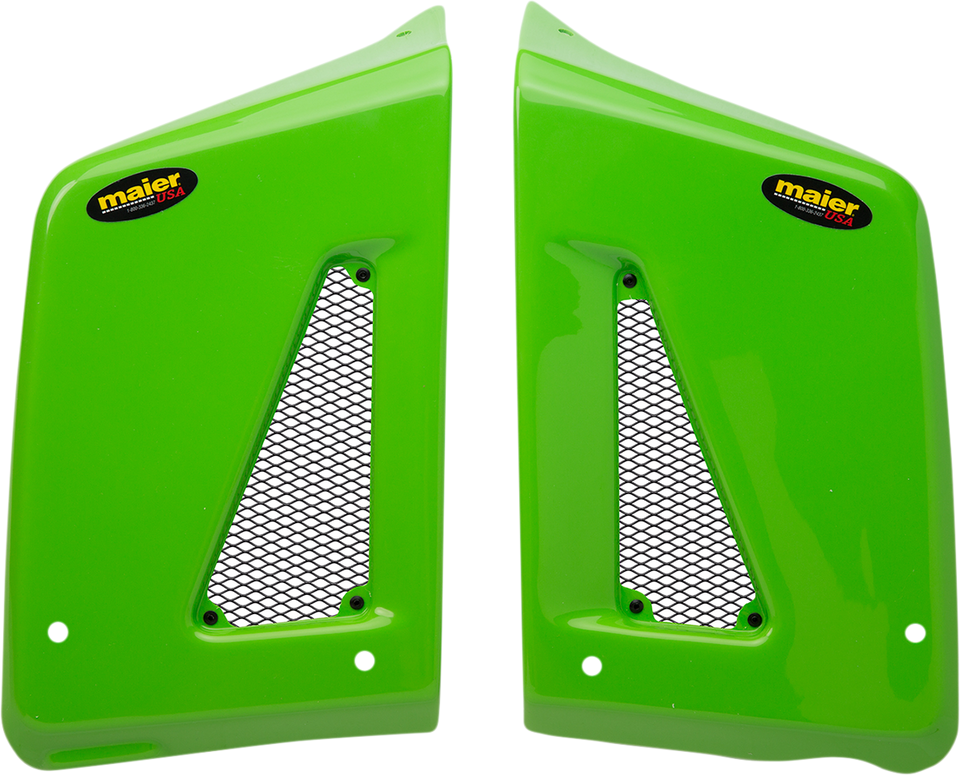 Radiator Scoops - KLR - Green - Lutzka's Garage