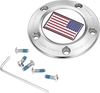 Timing Cover - 5 Hole - American Flag - Stainless Steel - Lutzka's Garage