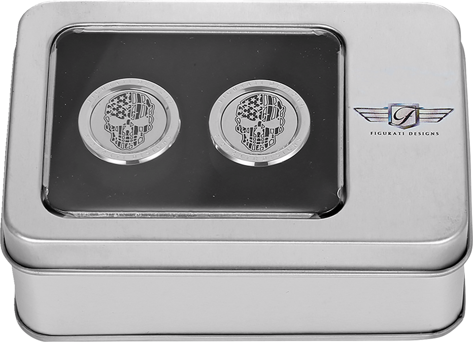 Docking Hardware Covers - American Flag Skull - Short - Contrast Cut