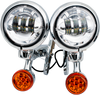 LED Turn/Run Lights 4-1/2" - Chrome/Chrome - Lutzka's Garage