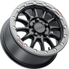 Wheel - Alpha - Front/Rear - Black/with Gun Metal Ring - 17x7 - 5/114.3 - +25 mm
