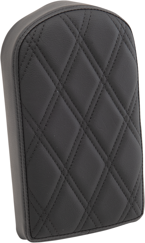 Sissy Bar Pad - Double Diamond - Black - 10" - Lutzka's Garage