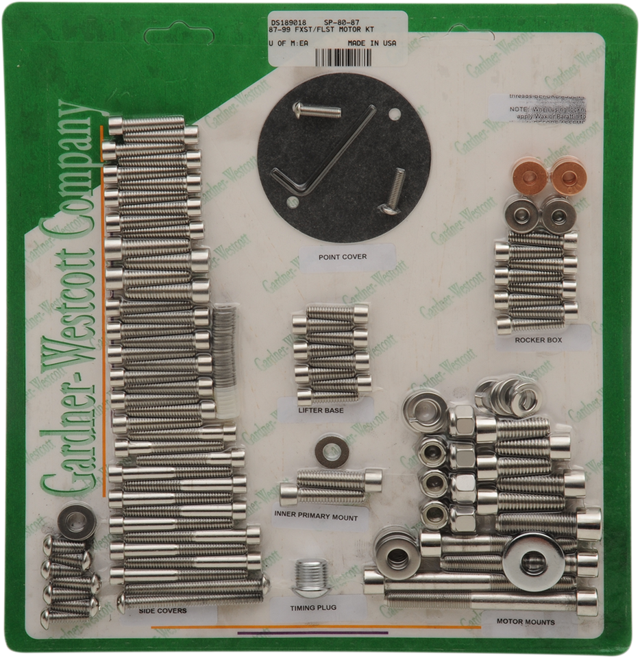 Bolt Kit - Motor Set - Socket-Head