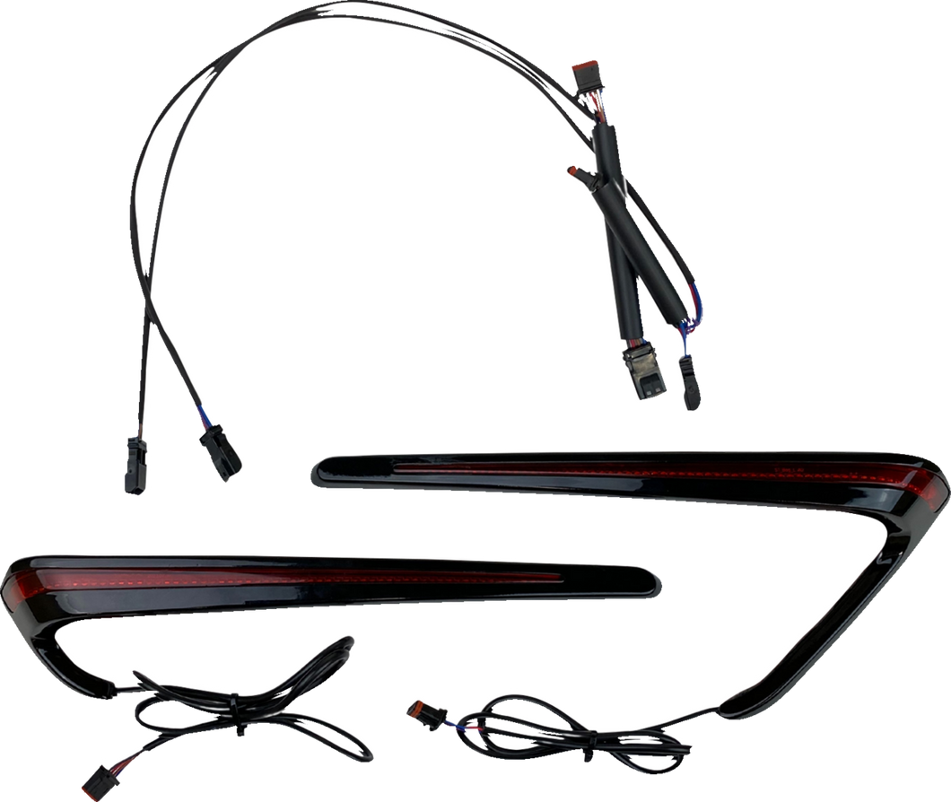 Saddlebag Lights - LED - Red Lens - Lutzka's Garage