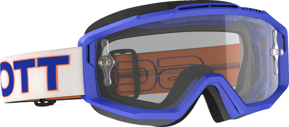 Split OTG Goggles - Blue/White - Clear Works - Lutzka's Garage