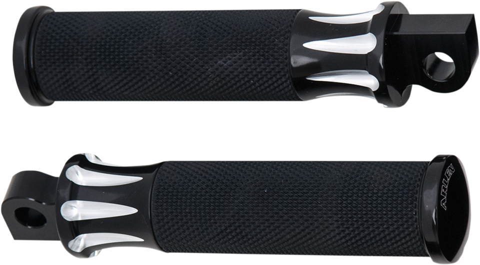 Footpegs - Deep Cut - Black - Lutzka's Garage