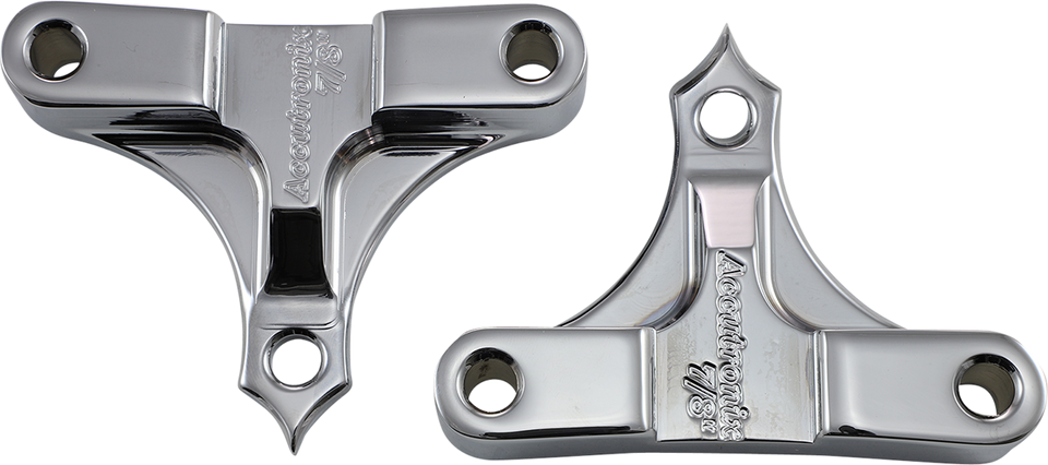 Hot Legs/Bagger Legs Fender Spacers - Chrome - 0.875" Spacer - For 5-1/2" Width Fender - Lutzka's Garage