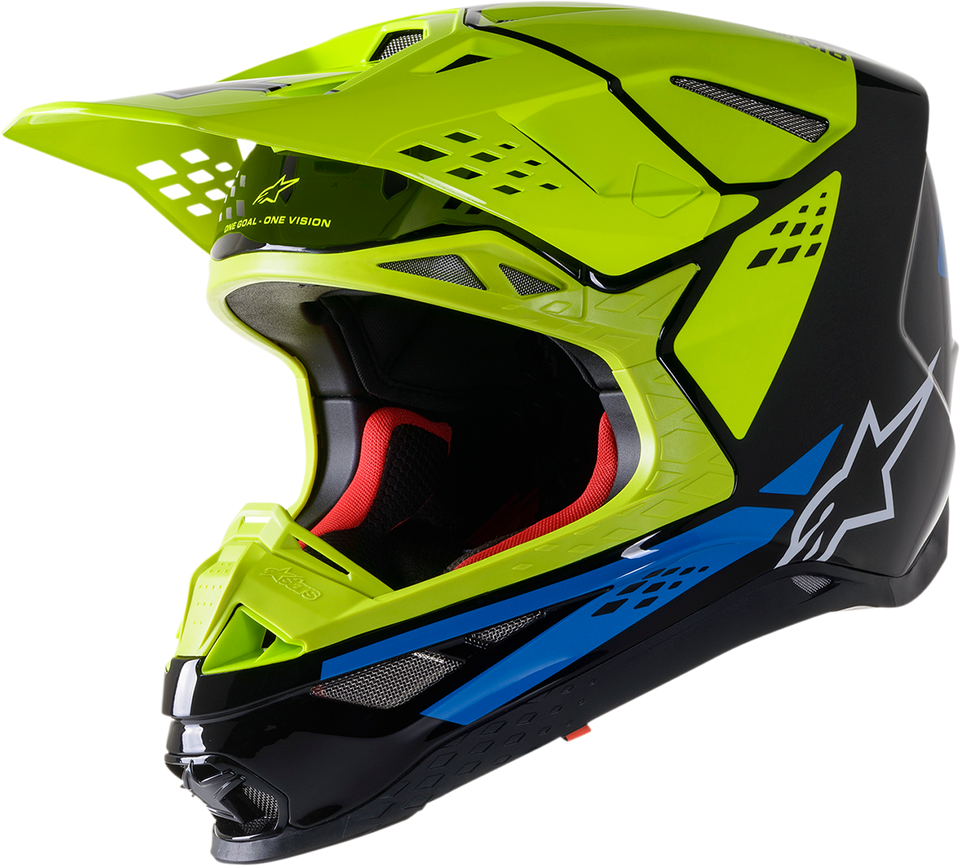 Supertech M8 Helmet - Factory - Black/Yellow/Blue - Small - Lutzka's Garage