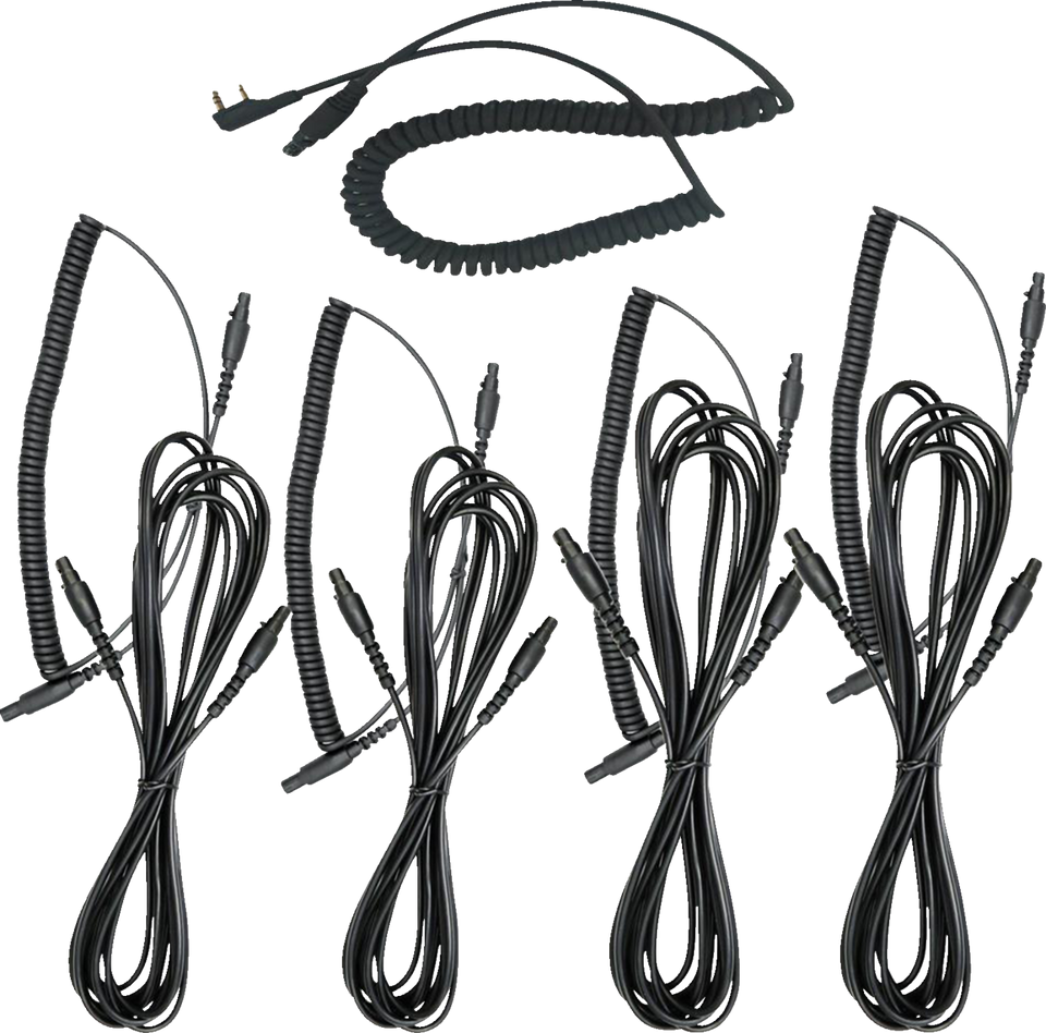 Intercom/Radio and Headset Kit - 4-Seat - Black - Lutzka's Garage