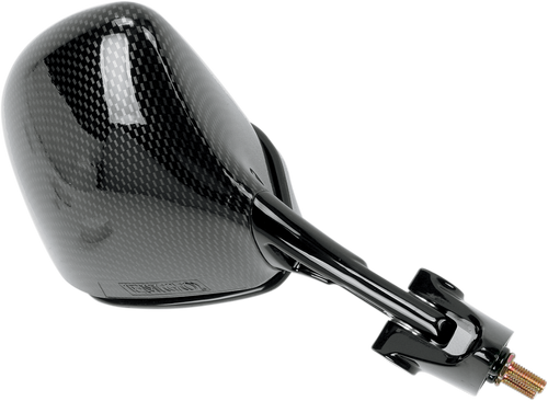 Mirror - Side View - Black/Carbon Fiber - Rectangle - Right - Kawasaki
