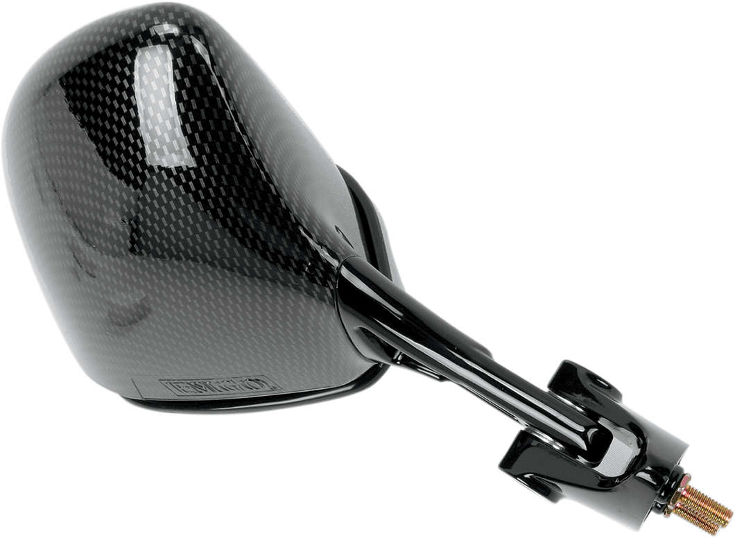 Mirror - Side View - Black/Carbon Fiber - Rectangle - Right - Kawasaki
