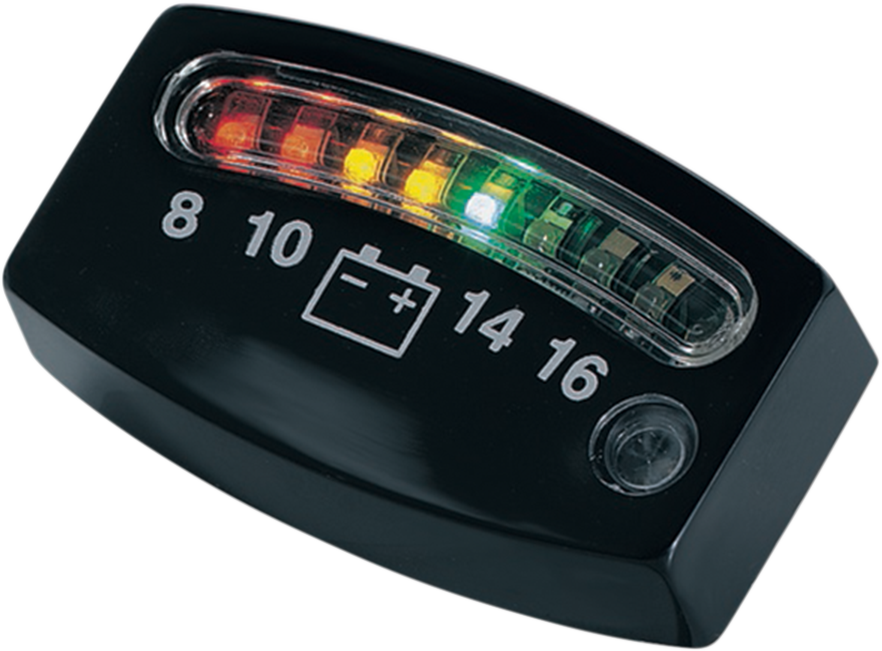 LED Battery Gauge - Black - 2" x 3/4" x 3/16" - Lutzka's Garage
