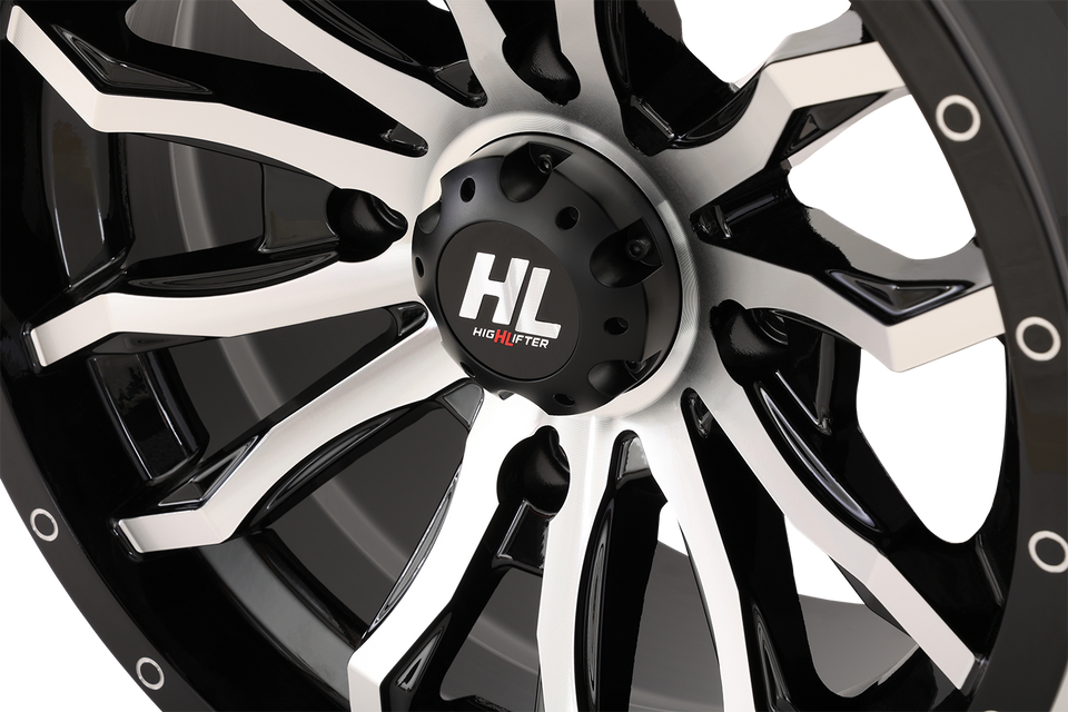 Wheel - HL21 - Front/Rear - Gloss Black w/Machined - 14x7 - 4/156 - 4+3 (+10 mm)