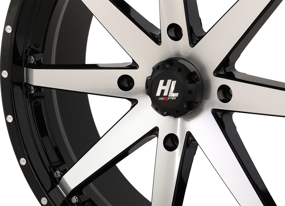Wheel - HL10 - Front/Rear - Gloss Black w/Machined - 20x7 - 4/137 - 4+3 (+10 mm)