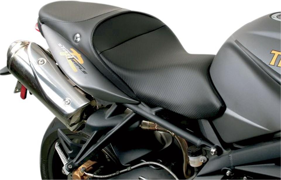 World Sport™ Performance Seat - Black - Carbon FX - Triumph 08-12 - Lutzka's Garage