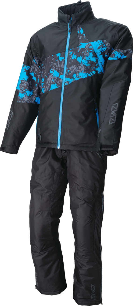 Pivot 7 Jacket - Camo Black/Blue - Small - Lutzka's Garage