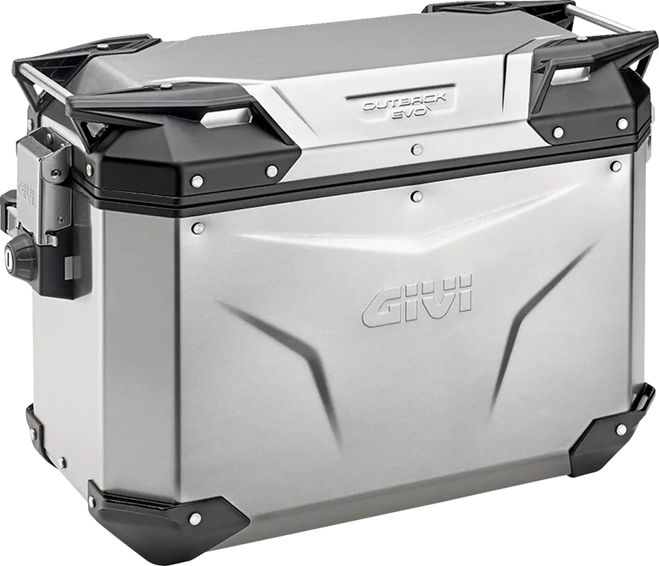 Outback Evo Side Case - Right - 48 Liter - Silver - Lutzka's Garage