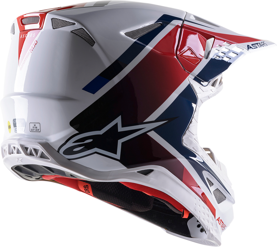 Supertech M10 Helmet - Meta 2 - MIPS® - White/Red/Blue - Medium - Lutzka's Garage