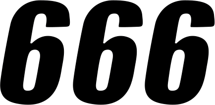 SX Plate Number - #6 - Black - 4" - Lutzka's Garage