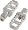 Serrated Stubby Footpegs - Silver - Indian - Lutzka's Garage