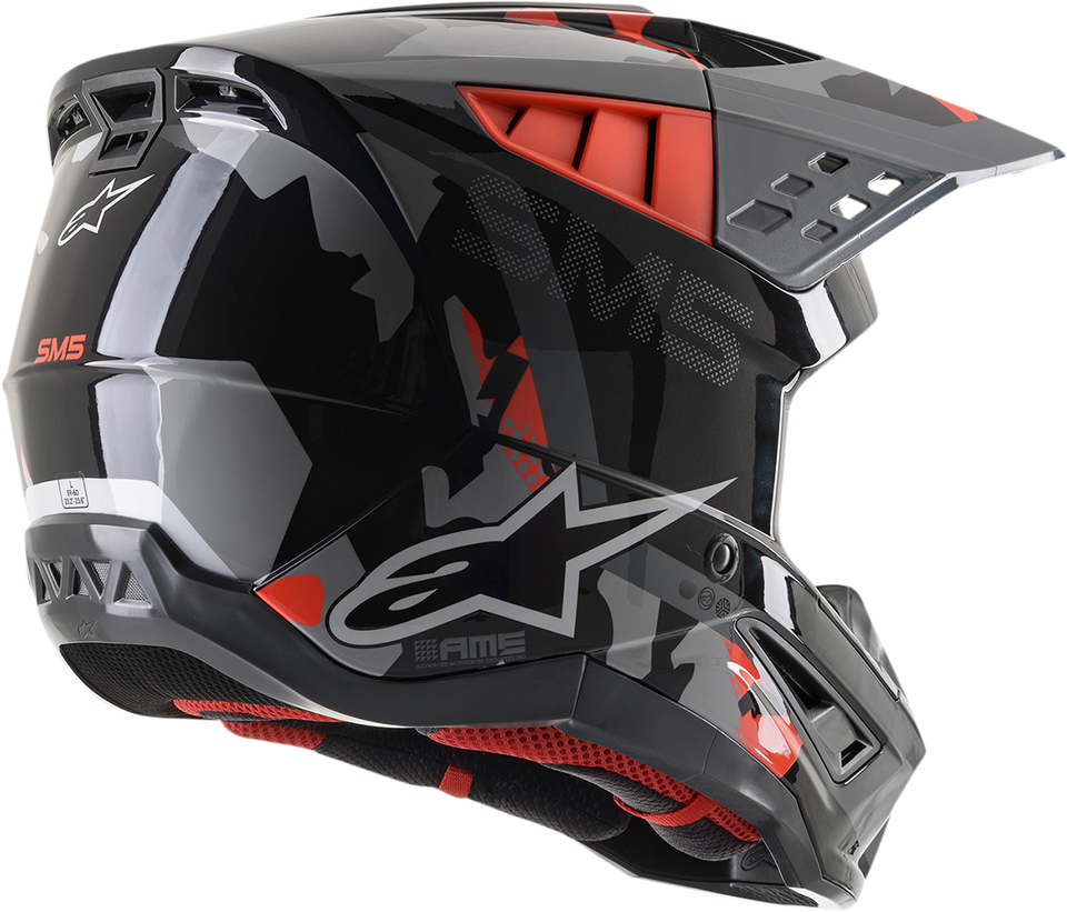 SM5 Helmet - Rover - Gray/Red - XS - Lutzka's Garage