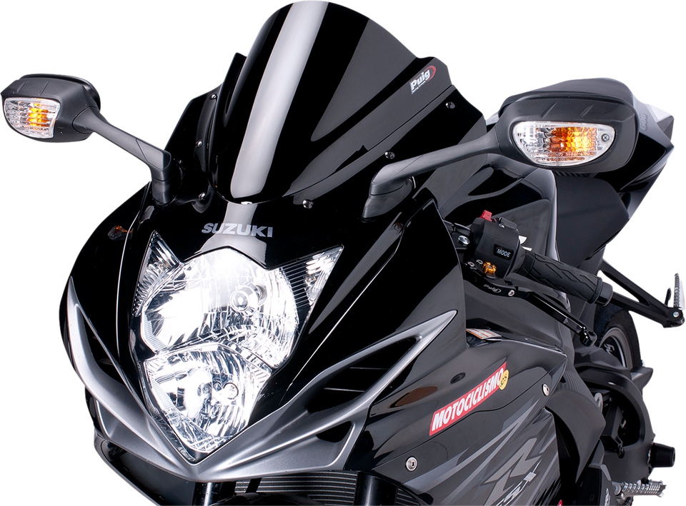 Race Windscreen - 11" - Black - Suzuki - Lutzka's Garage