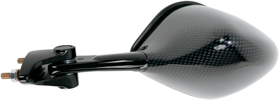 Mirror - Side View - Black/Carbon Fiber - Rectangle - Left - Kawasaki