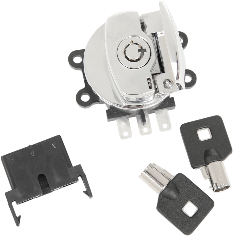 Side Hinge Ignition Switch - Chrome - Lutzka's Garage